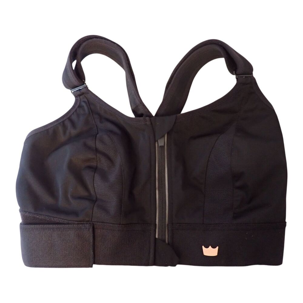 Shefit Ultimate Sports Bra 1 Luxe Black High Support Adjustable Front Zip